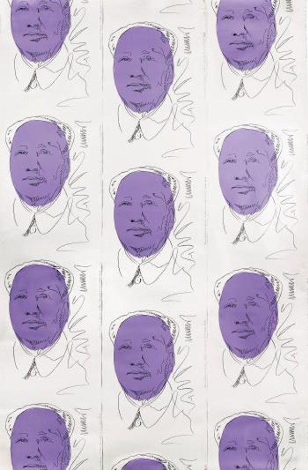 Mao Wallpaper 1974 from The Exhibition at The Musée Galliera, Paris by Andy Warhol