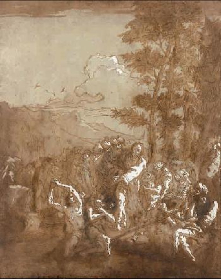 Ecce Agnus Dei, Saint Jean Baptiste demande le baptême à Jésus by Giovanni Domenico Tiepolo