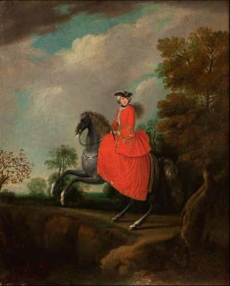 La Duchesse de Luynes à cheval by French School
