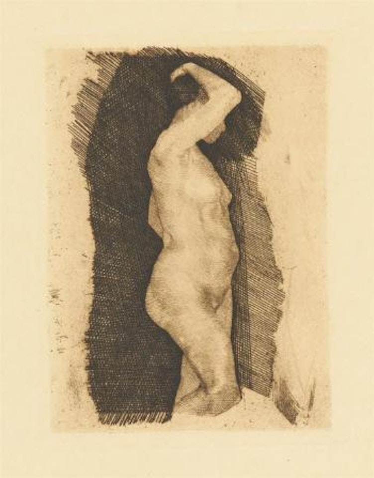 Stehender weiblicher Akt by Kathe Kollwitz