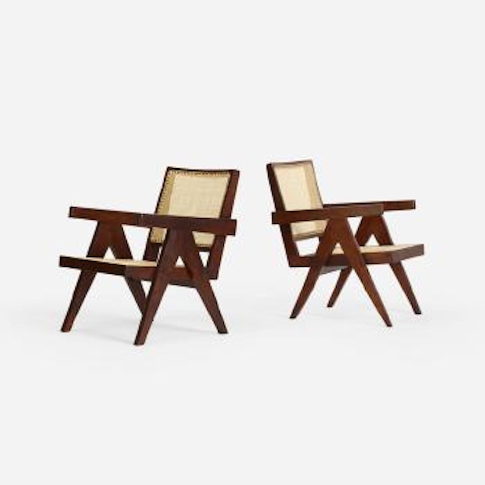 Easy armchairs from Chandigarh by Pierre Jeanneret