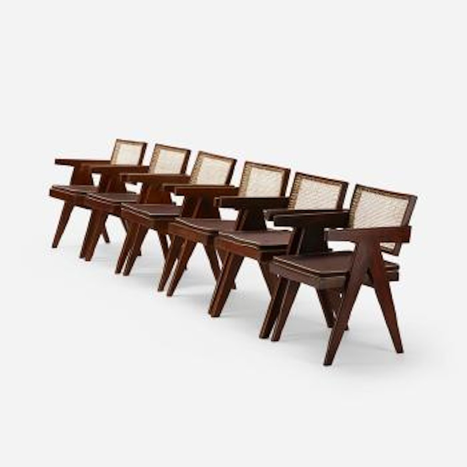 Office armchairs from Chandigarh by Pierre Jeanneret