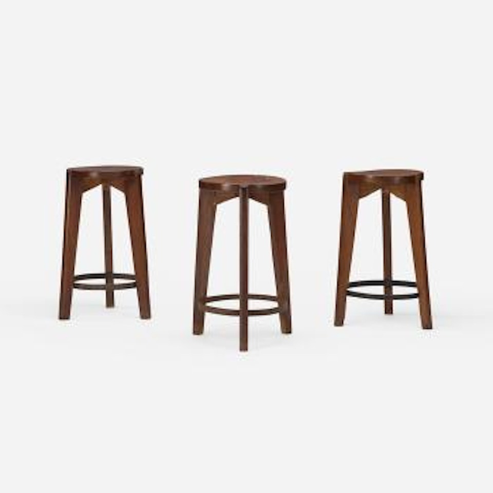 Stools from Punjab University, Chandigarh by Pierre Jeanneret