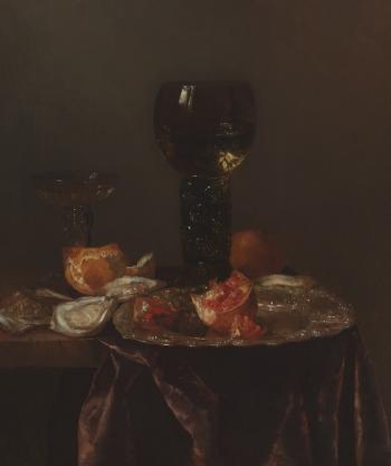 Still Life with Roemer, Pomegranates and Oysters by Abraham van Beijeren