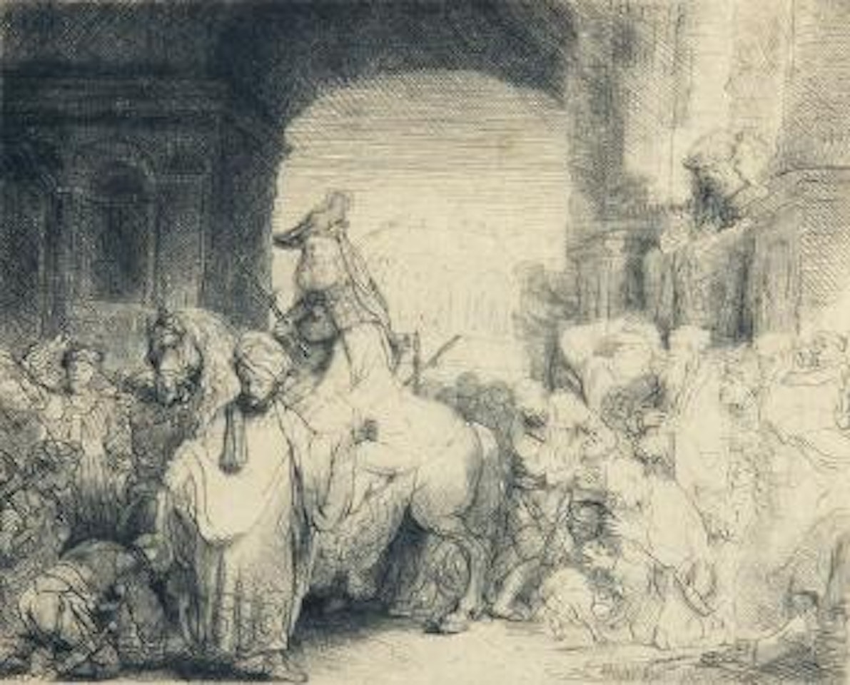 Der Triumph des Mardochäus by Attributed to Rembrandt Harmensz van Rijn