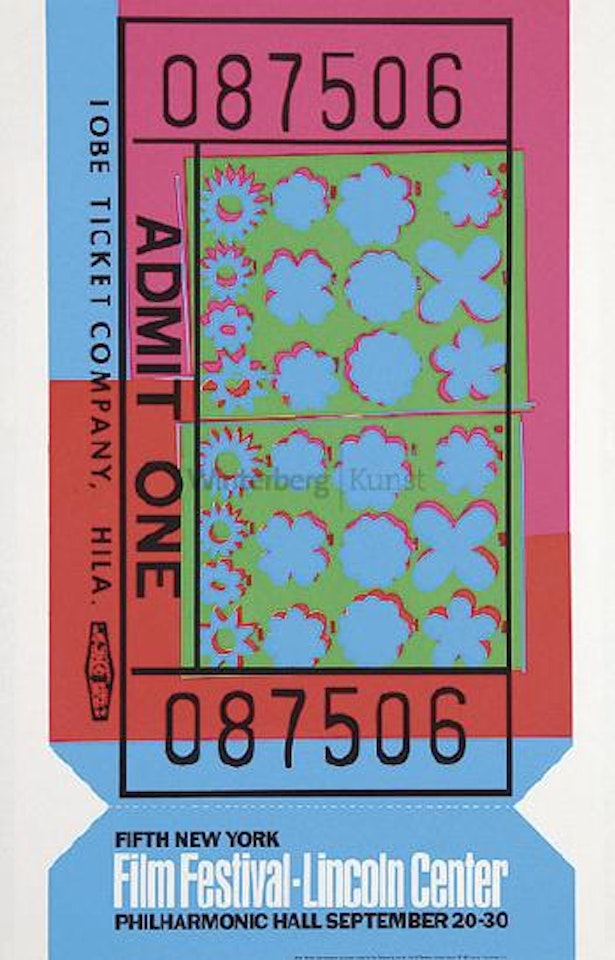 Lincoln Center Ticket by Andy Warhol