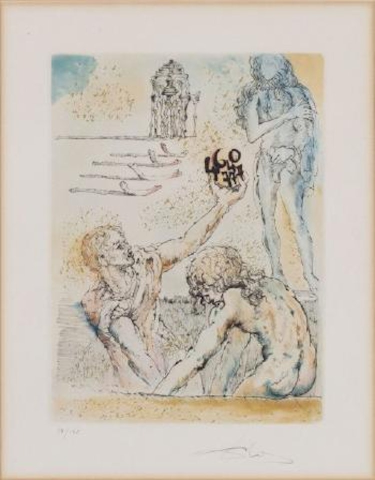 Hamlet contemplant le Crâne de Yorick by Salvador Dali