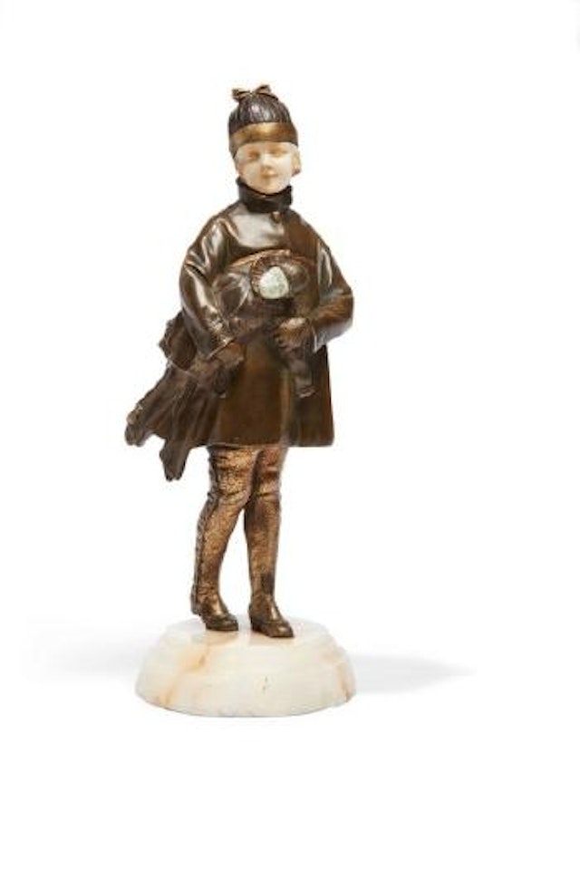 Fillette et son pierrot [NY puppet] by Demetre Chiparus