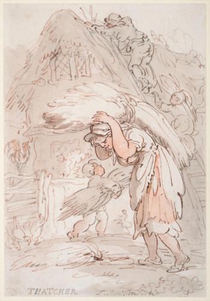 The thatcher by Thomas Rowlandson