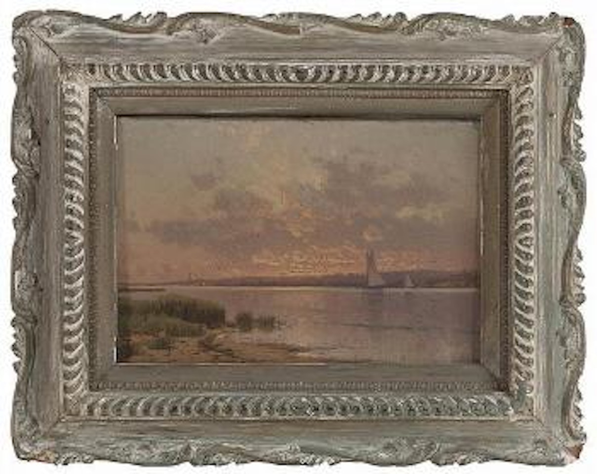 Sunset over a coast by Alfred Thompson Bricher
