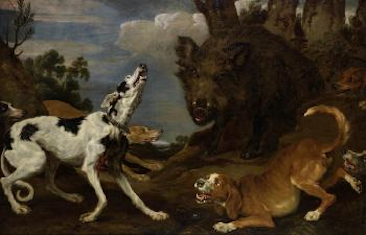 A boar hunt by Paul de Vos