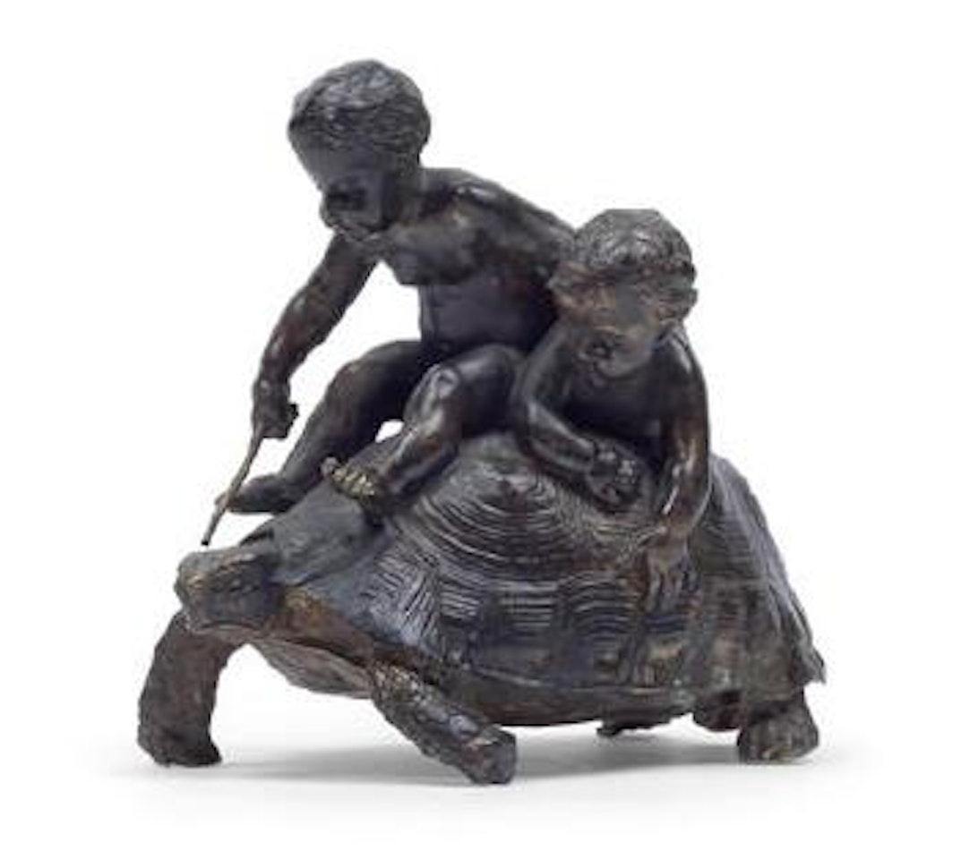Children riding on a tortoise by Louis-Ernest Barrias