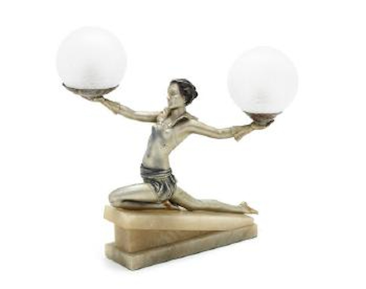 An figural lamp by Josef Lorenzl