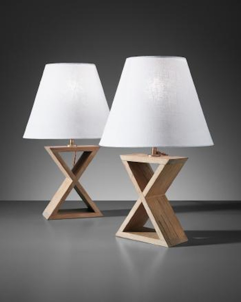 Pair of 'X' table lamps, from the Hotel Horizonte, Mar del Plata by Jean-Michel Frank