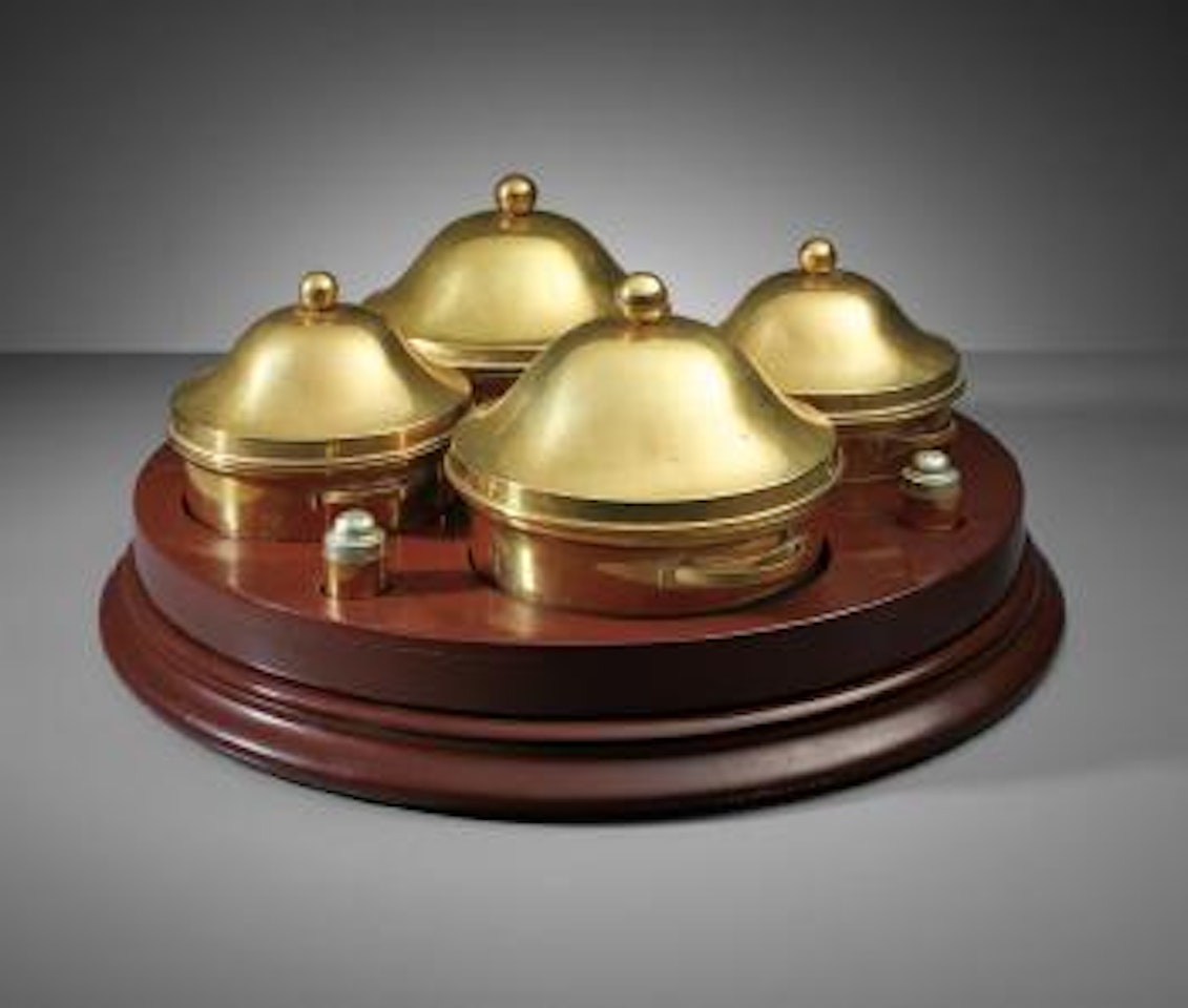'Lazy Susan' with set of four dishes by Gabriella Crespi