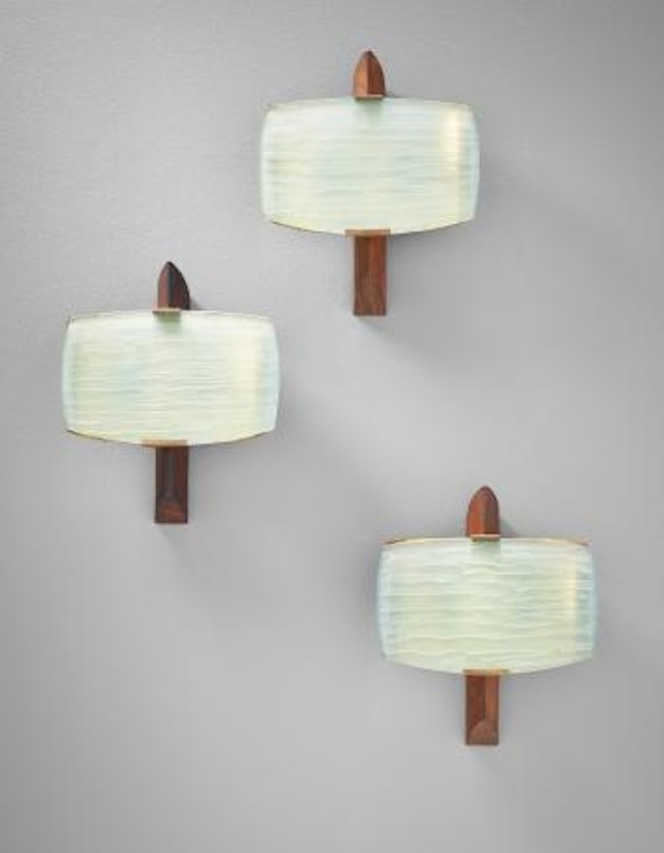 Set of three wall lights, model no. 2272 by Max Ingrand