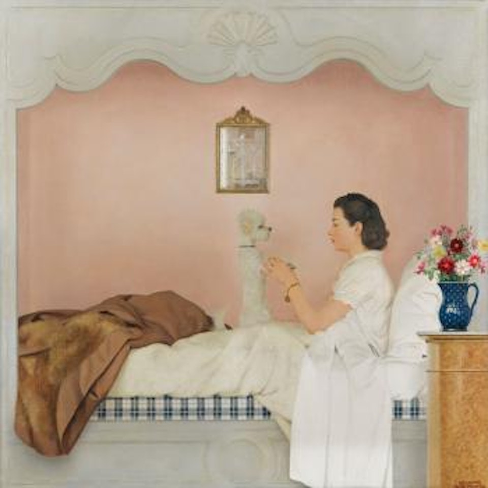 Sylvie Et Son Chien Champagne by Bernard Boutet de Monvel
