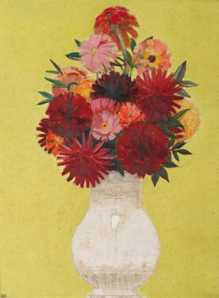 Bouquet Sur Fond Jaune by Bernard Boutet de Monvel