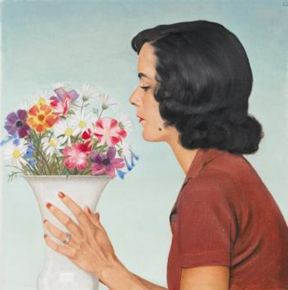Le Bouquet Ou Mrs. Gilbert Kahn by Bernard Boutet de Monvel