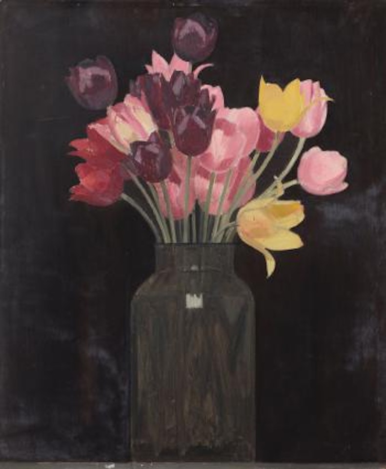 Tulipes Sur Fond Noir by Bernard Boutet de Monvel