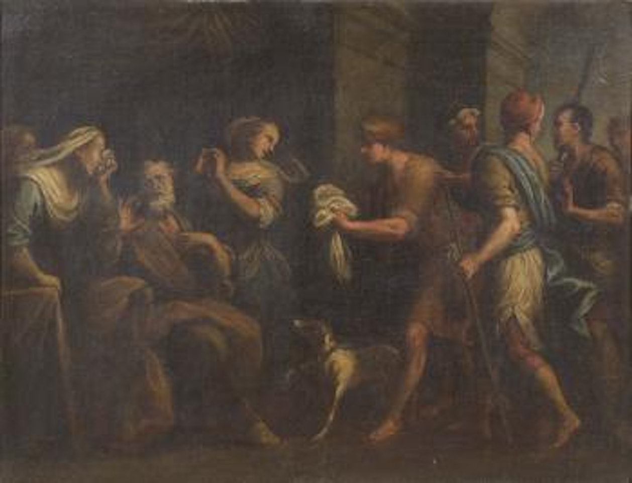 I Fratelli di Giuseppe Mostrano a Giacobbe una Tunica Insanguinata by Andrea Schiavone