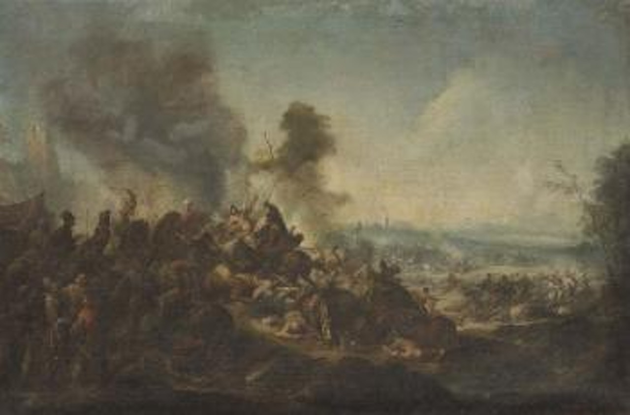 Scena di battaglia by Flemish School