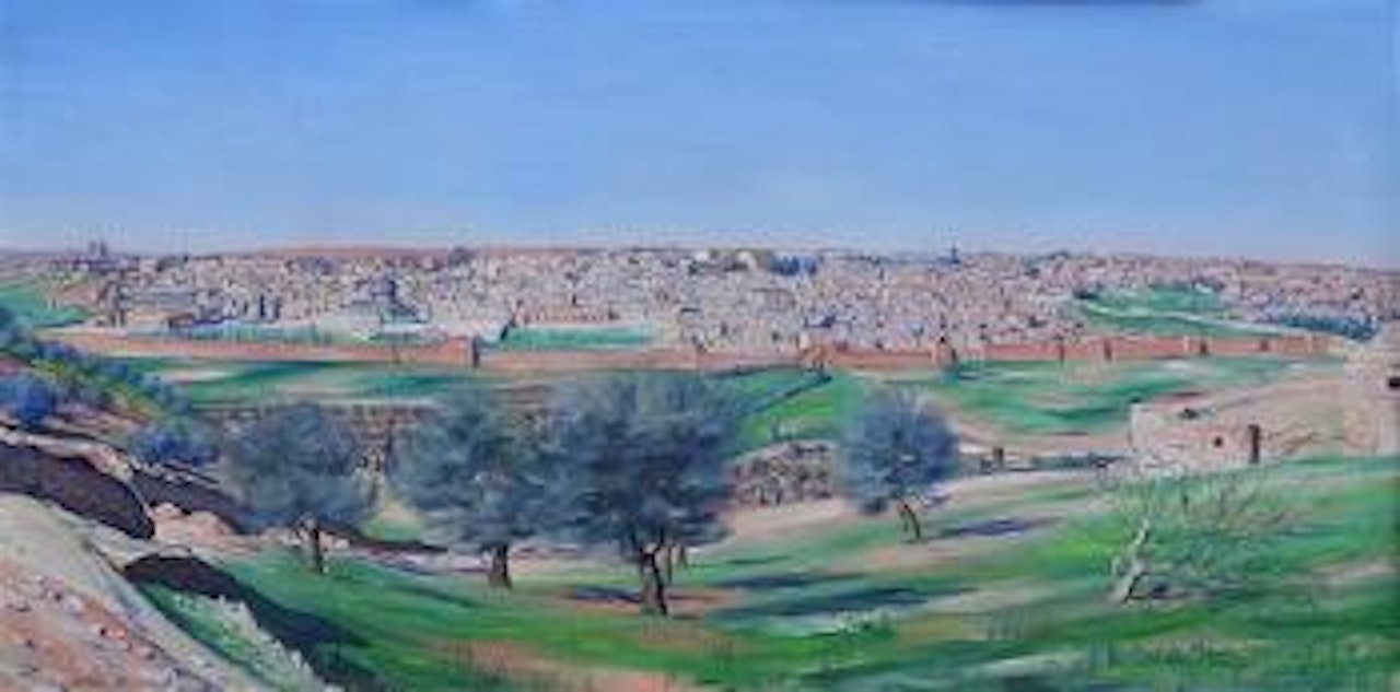 View of the Old City, Jerusalem by Ludwig Blum
