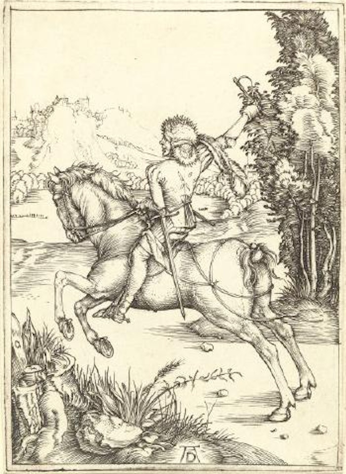 Galoppierender Reiter (Der kleine Kurier) by Albrecht Dürer
