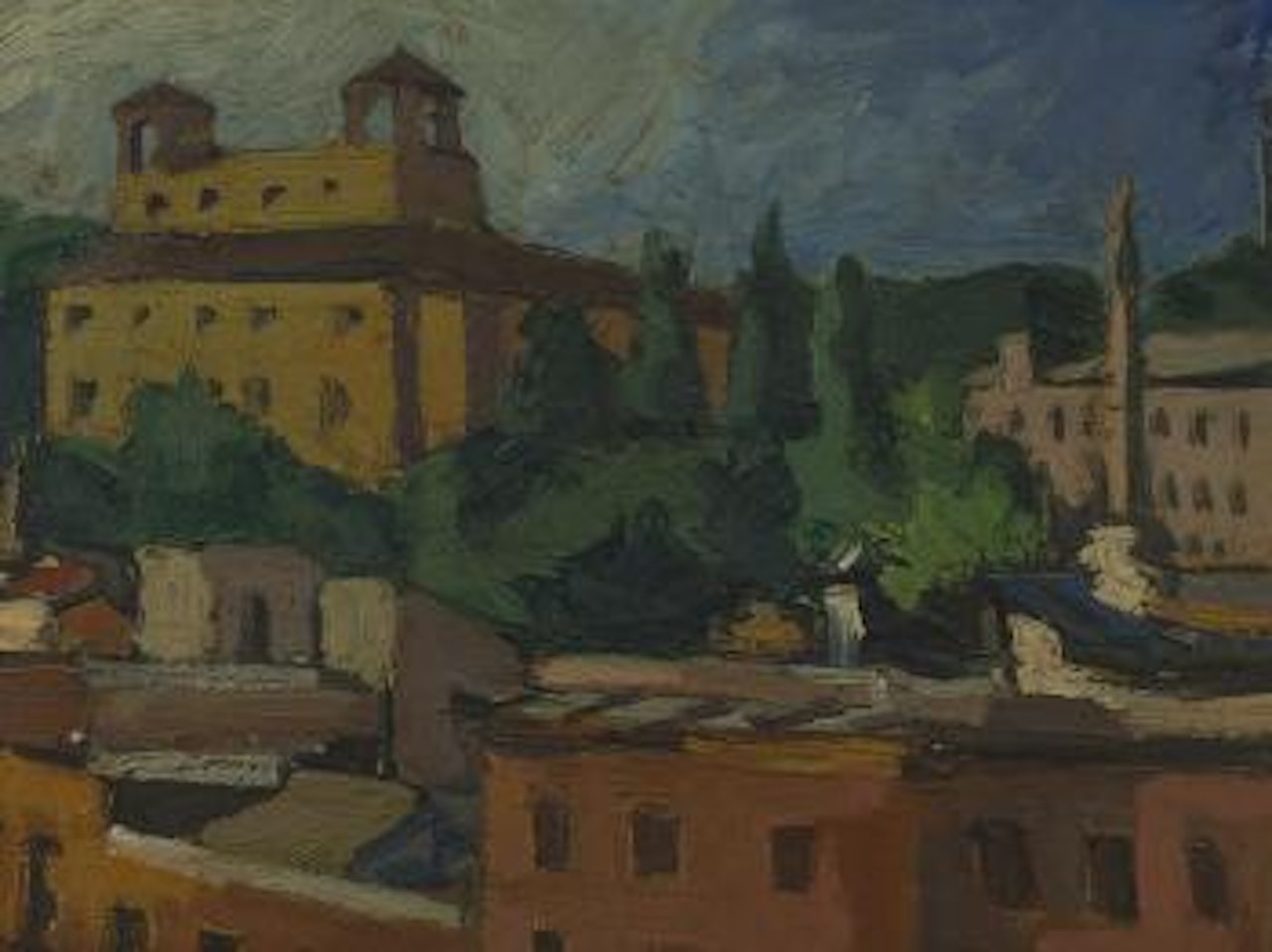 A view of the Spanish Steps by Giulio Turcato
