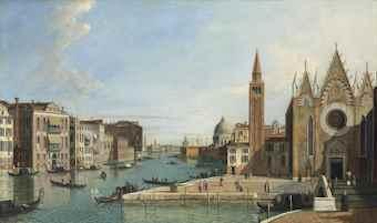 The Grand Canal, Venice, from Santa Maria della Carità, looking towards the Bacino di San Marco by Canaletto