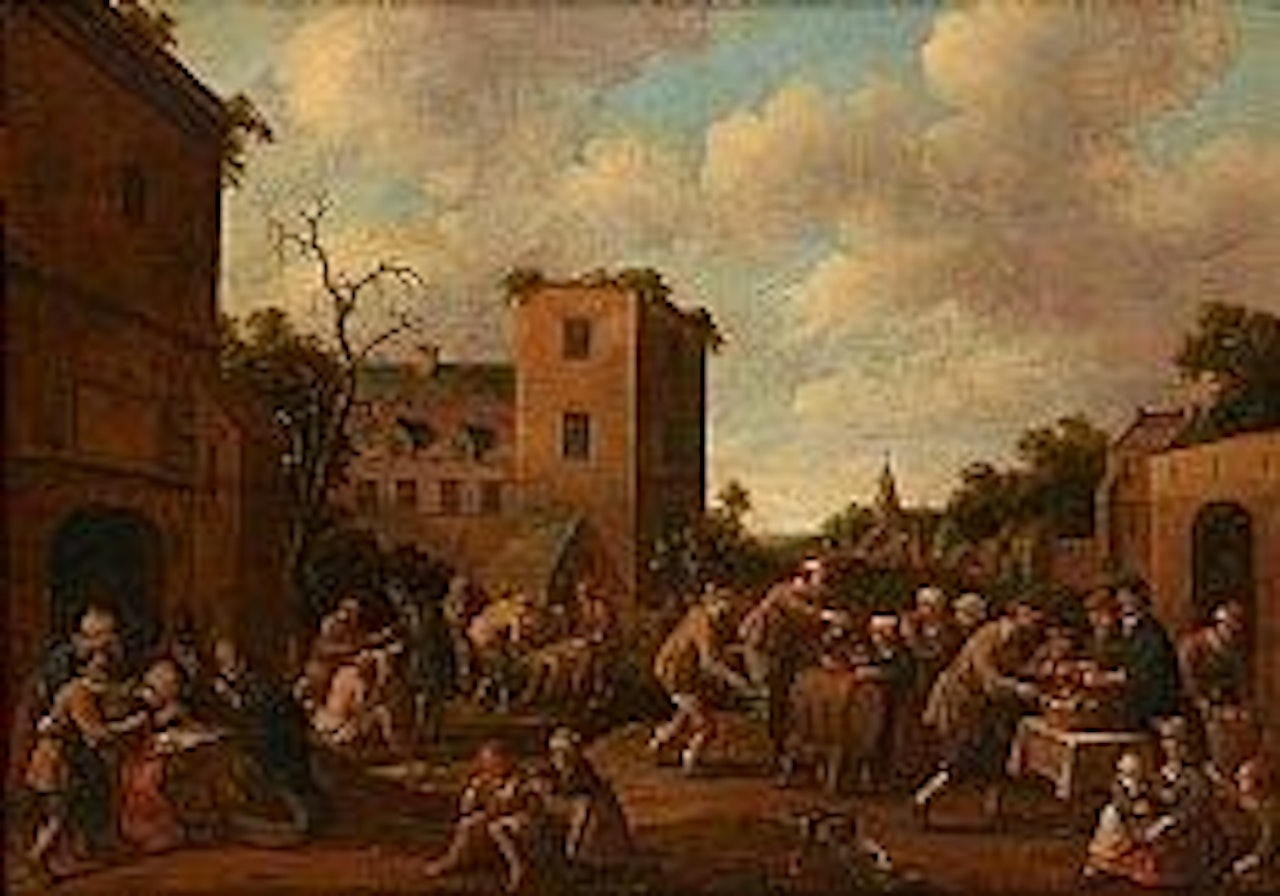 La fête villageoise by Dutch School