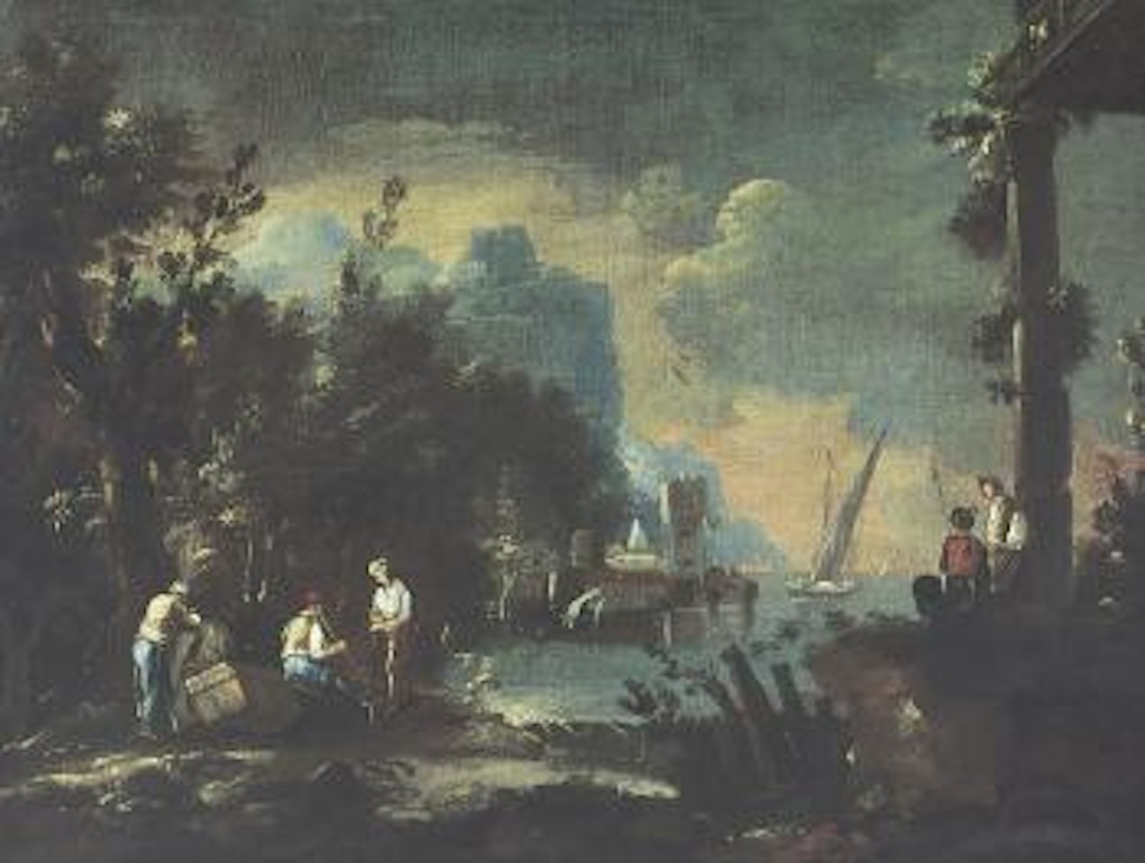 Paesaggio con viandanti by Antonio Stom