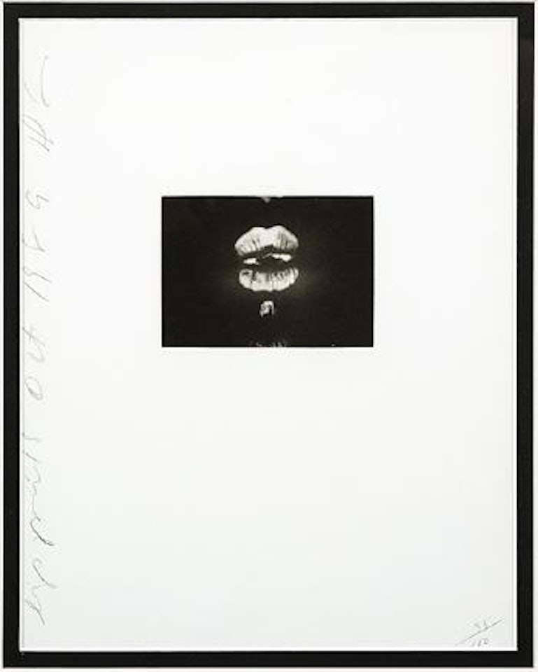 Lip prints #3 by Donald Sultan