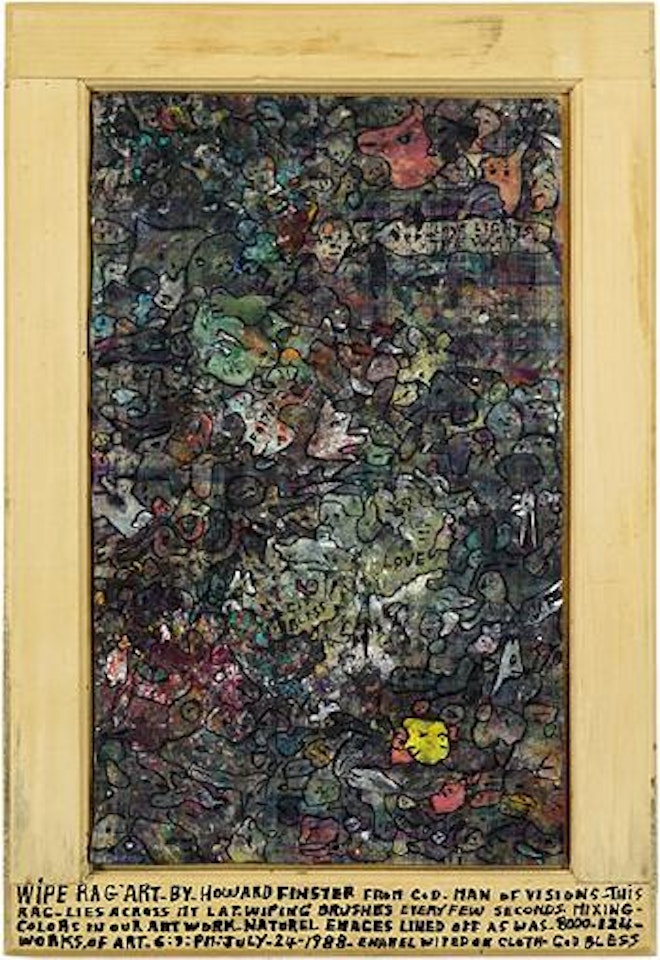 Wipe rag art by Howard Finster