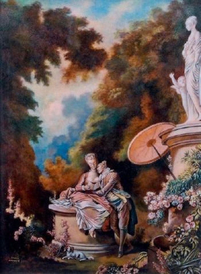 La leçon d’amour by Jean-Honore Fragonard by Jean-Honoré Fragonard