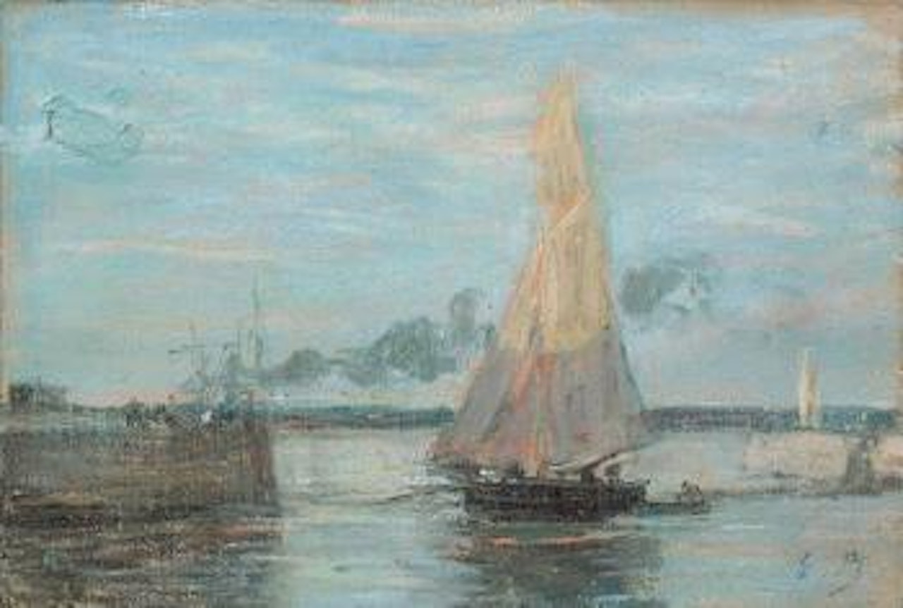 Honfleur, l'entrée au port by Eugène Boudin