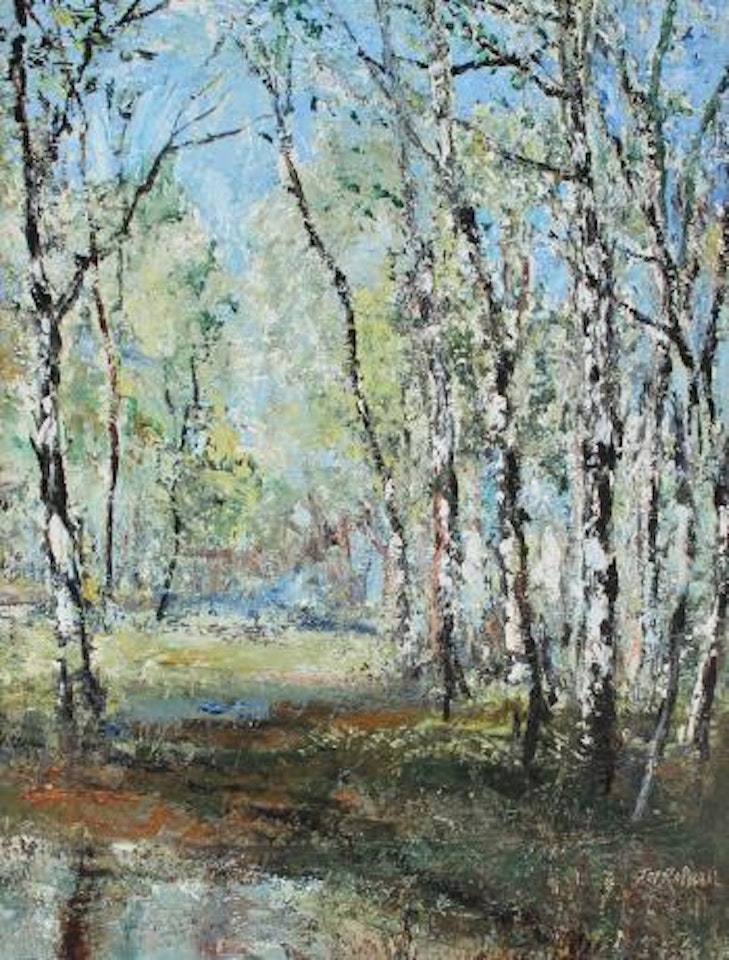 Clearing in a birch forest by Joseph Raphael