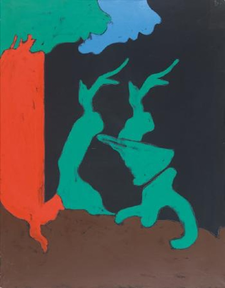 Paesaggio su fondo nero by Tano Festa
