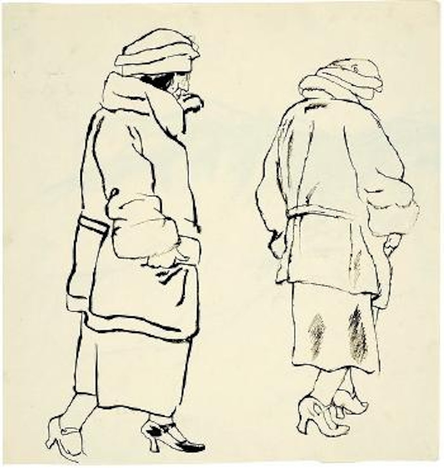 Dame mit Hut und Pelz by George Grosz