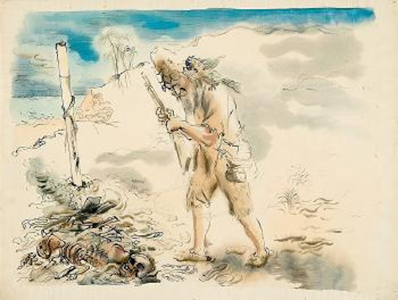 Robinson Crusoe by George Grosz