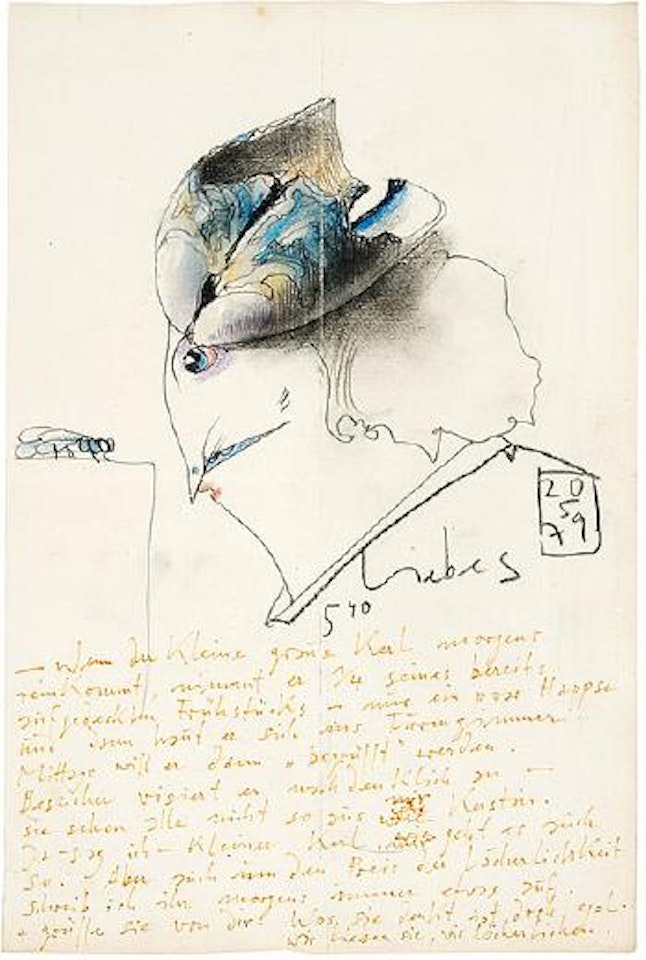 Liebes 5.40 Uhr (Malbrief) by Horst Janssen