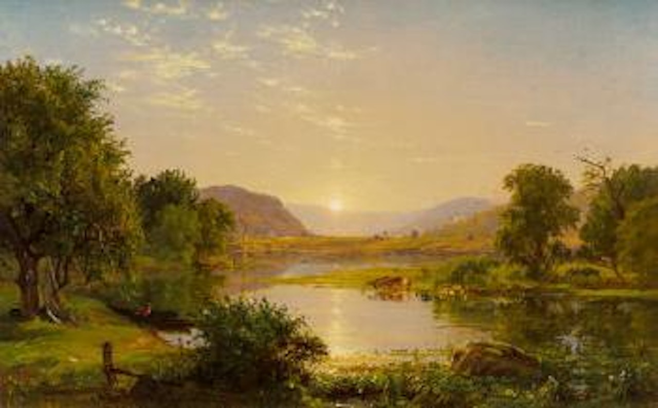 Preparing the Boats at Greenwood Lake by Jasper Francis Cropsey