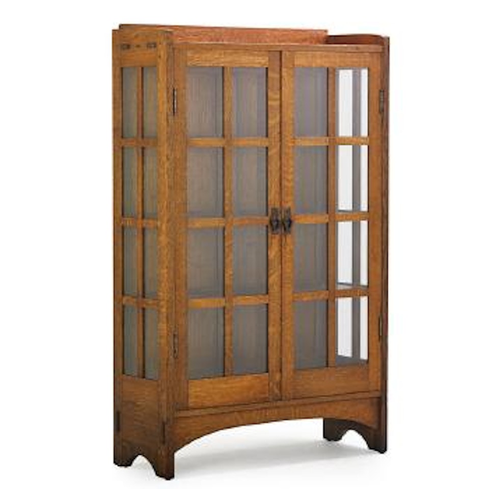 Double-door China Cabinet by Harvey Ellis by Gustav Stickley