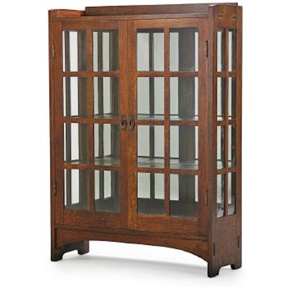 Double-door China Cabinet by Harvey Ellis by Gustav Stickley