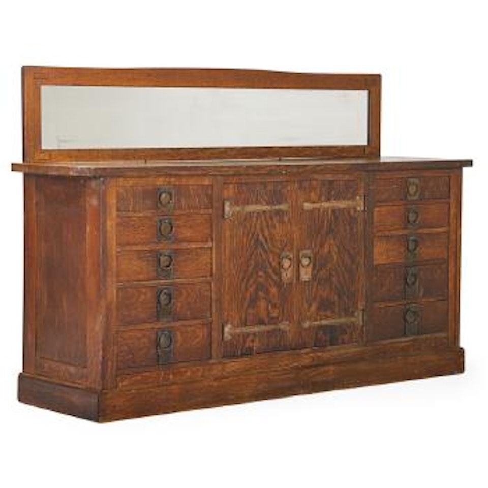 Rare massive sideboard (no. 840) by Gustav Stickley