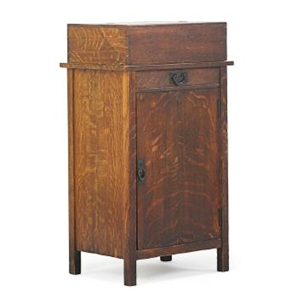 Unusual Bar Cabinet by Gustav Stickley