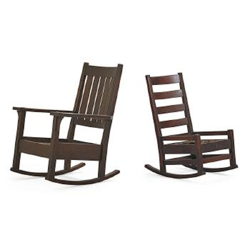 Two Rockers by Gustav Stickley