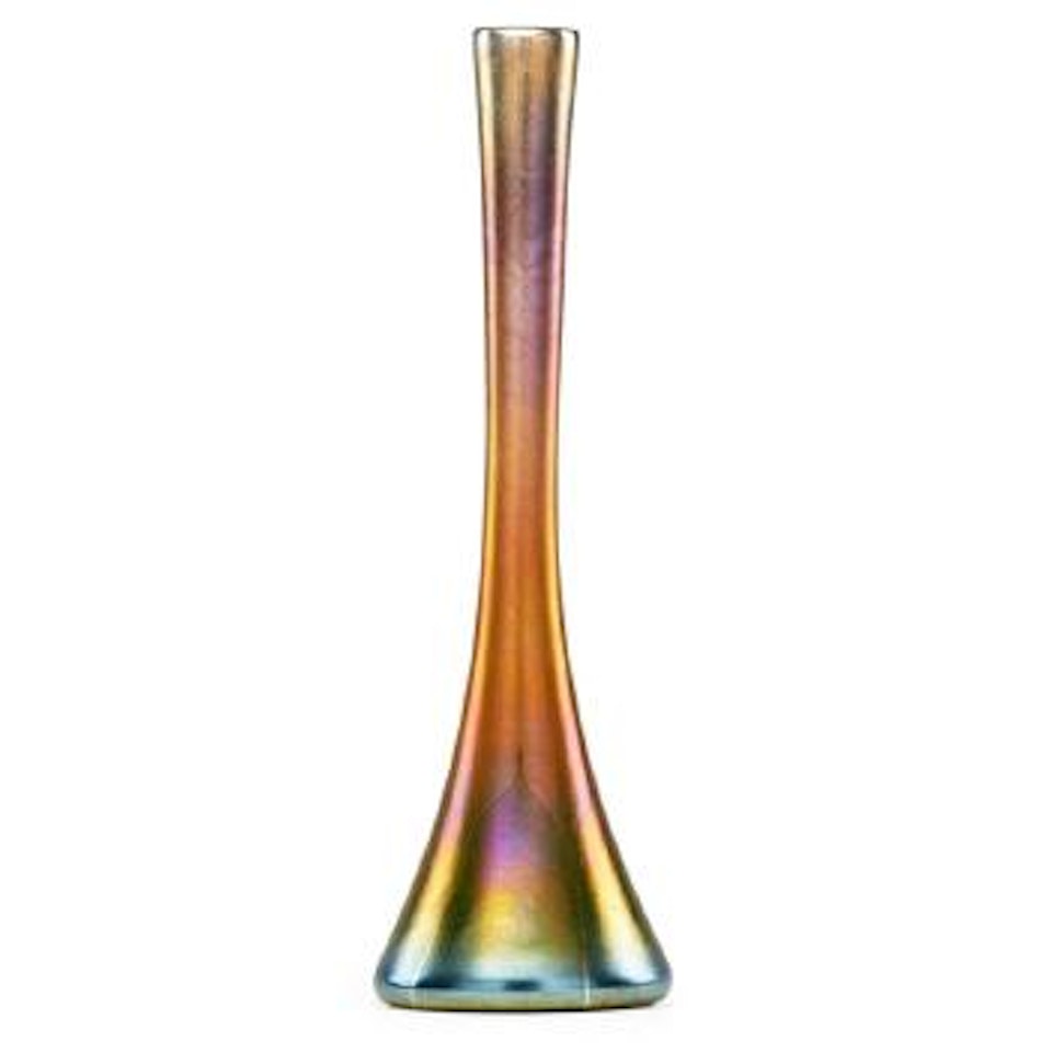 Tall Vase with Leaves by Tiffany Studios