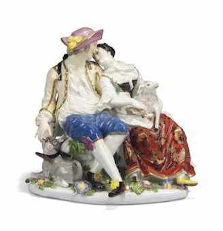 A group of a Shepherd and Shepherdess by Johann Joachim Kändler