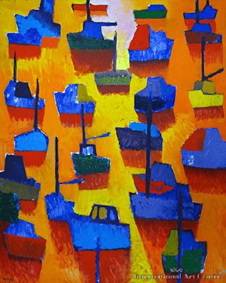 The yellow boat by Michael Smither